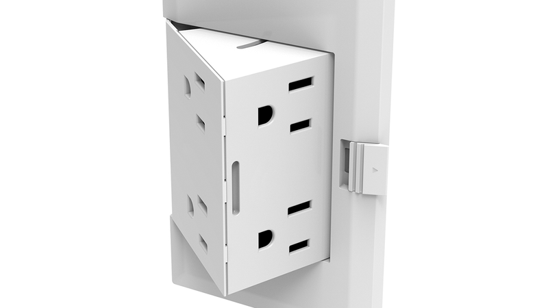Illustration for article titled A Pop-Out Wall Plug That Instantly Doubles Your Available Outlets
